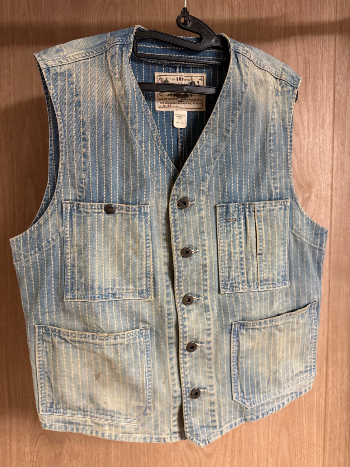 더블알엘(RRL) 인디고 스트라이프 트윌 베스트 L사이즈 상품이미지2