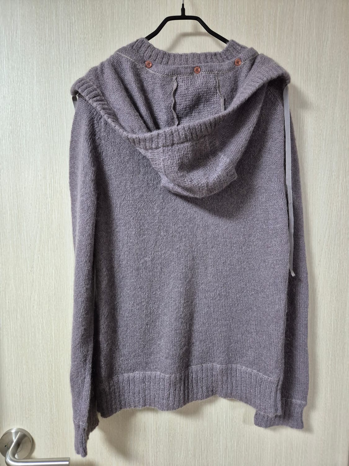 우영미 솔리드옴므 모헤어 니트 후드니트 브이넥  48 상품이미지3