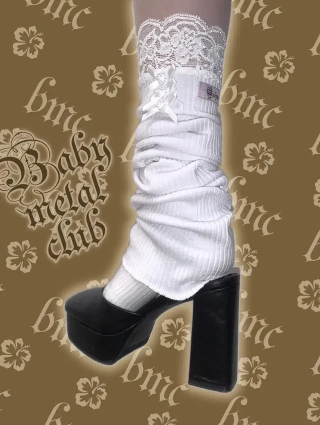 베이비메탈클럽 레그워머 화이트 상품이미지1