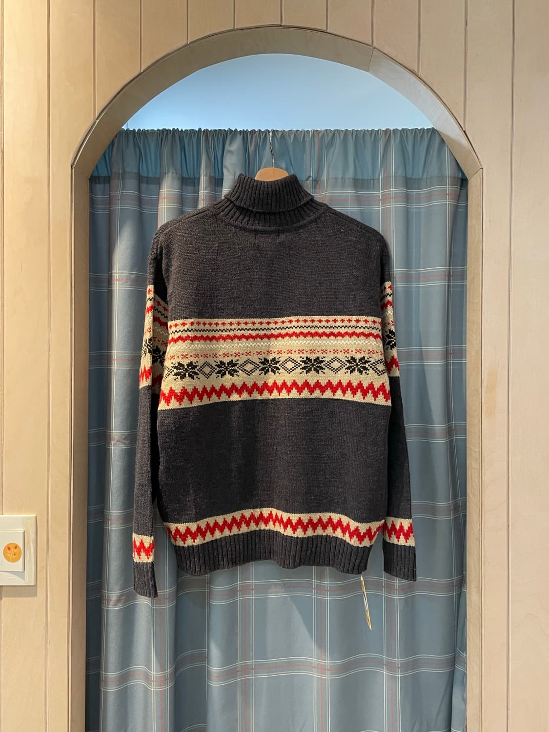 빈티지 노르딕 폴라니트 챠콜 상품이미지6