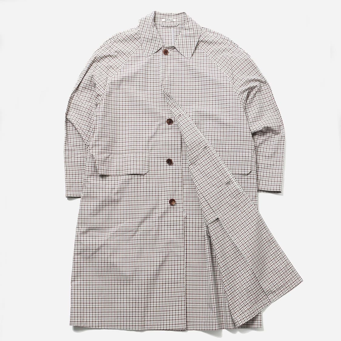 오라리 그리드체크 발마칸 코트  상품이미지2