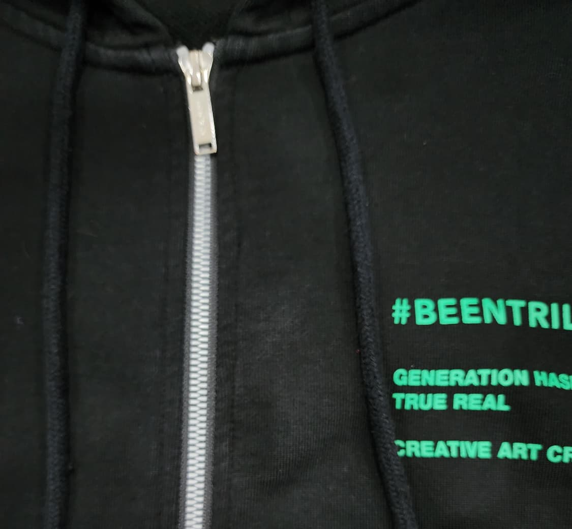 빈트릴 테이핑 해시태그 오버핏 후드집업 XL 상품이미지5