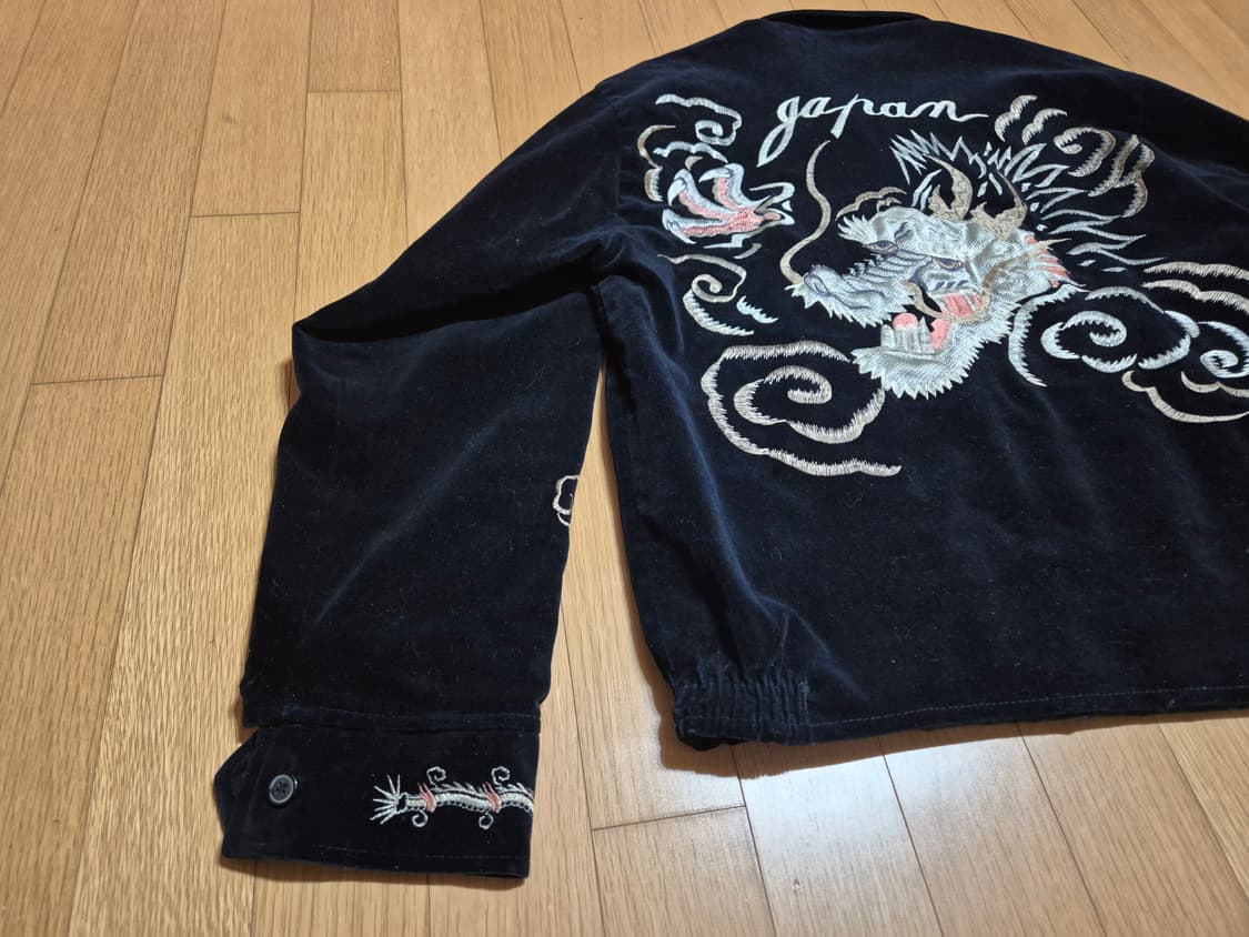 일본 벨벳 드래곤 자수 자켓 상품이미지8