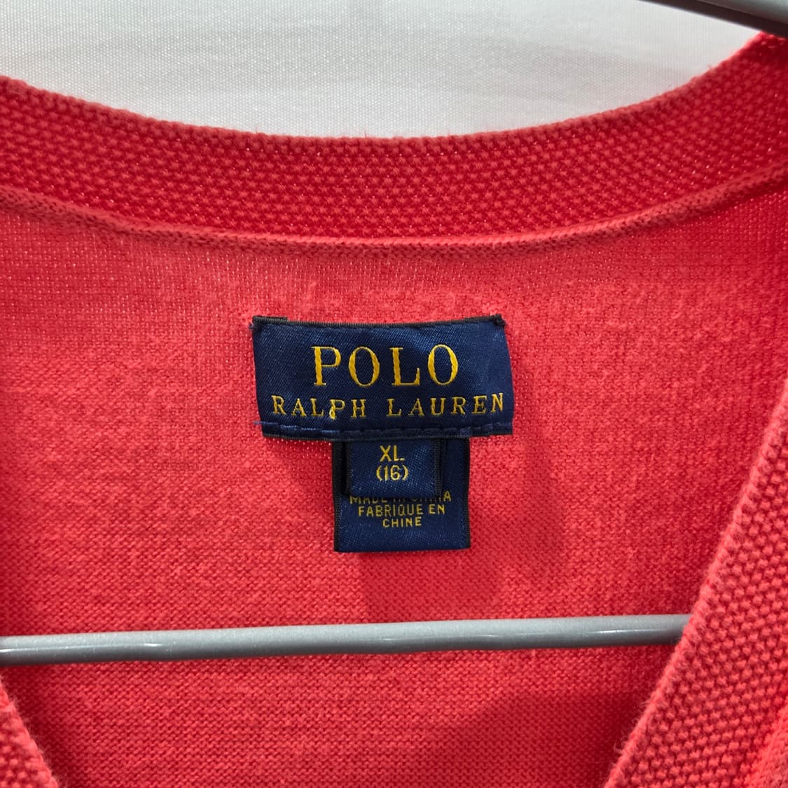 폴로랄프로렌 걸즈 가디건 코랄 XL/16 상품이미지2