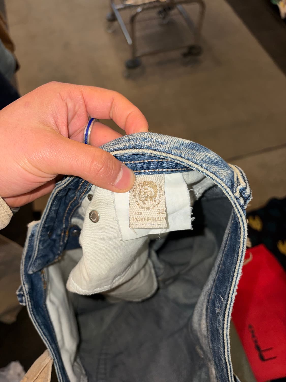 00’s Diesel zatiny denim boots cut 상품이미지10