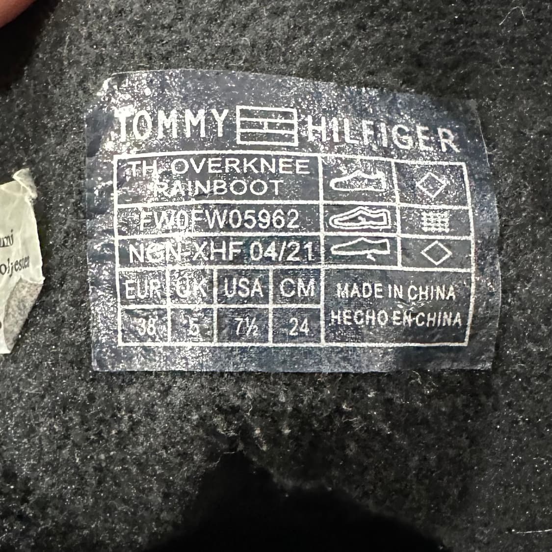240) 타미힐피거 레인부츠 여성 여자 부츠 그레이시 오버 상품이미지6