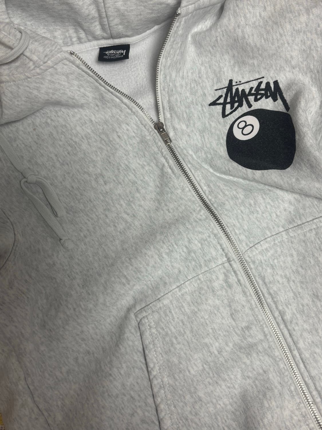 스투시 8볼 후드집업 애쉬헤더 M 상품이미지1