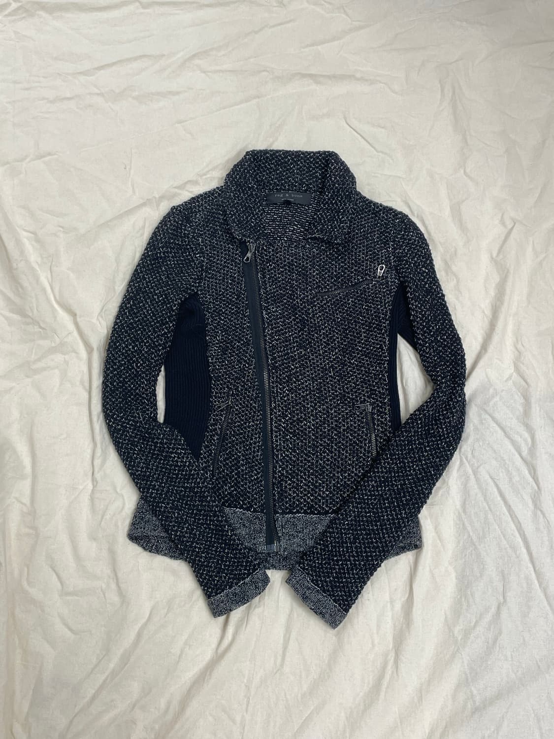 rag & bone 랙 앤 본 사선 모토 니트 재킷 상품이미지1