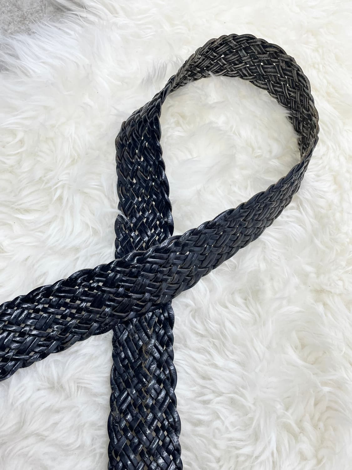 리얼레더 블랙페어리 위빙 벨트 상품이미지5