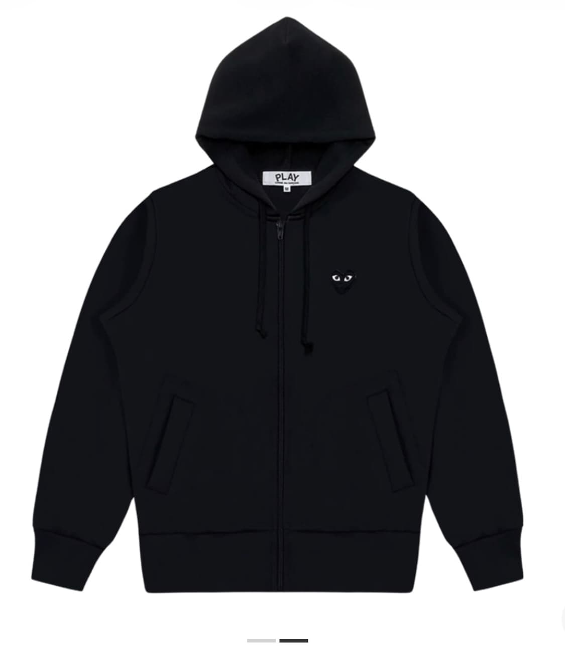 꼼데 블랙 후드집업 상품이미지1