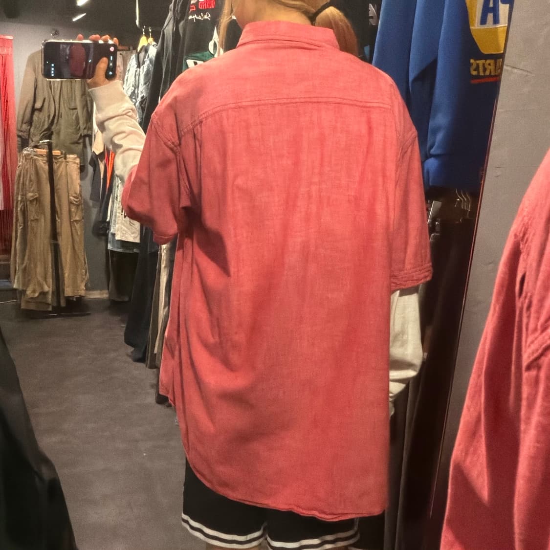 [IM] Carhartt 칼하트 반팔 셔츠 핑크 투포켓 상품이미지4