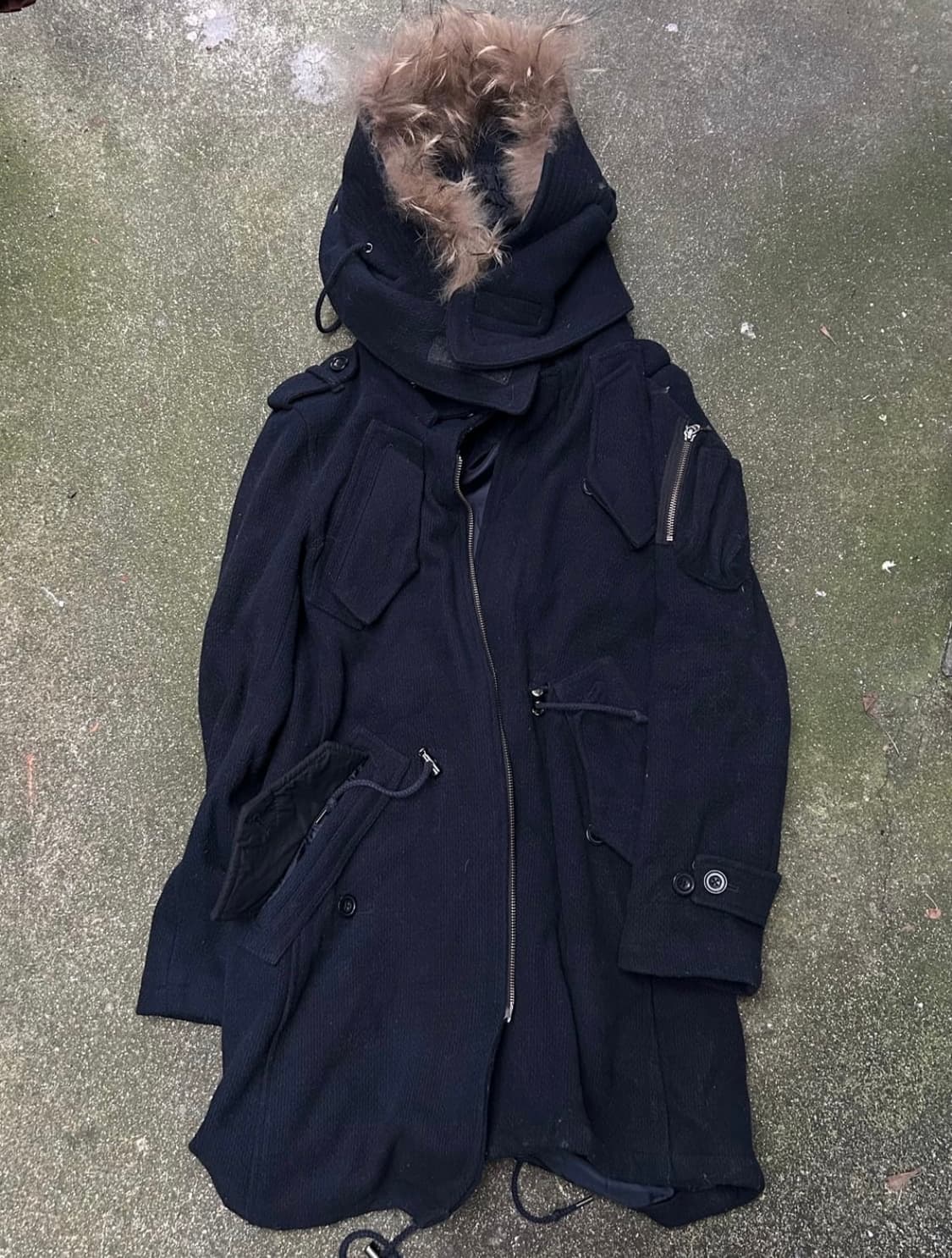 2000s 토네이도마트 v-kei 퍼 코트 자켓 상품이미지1