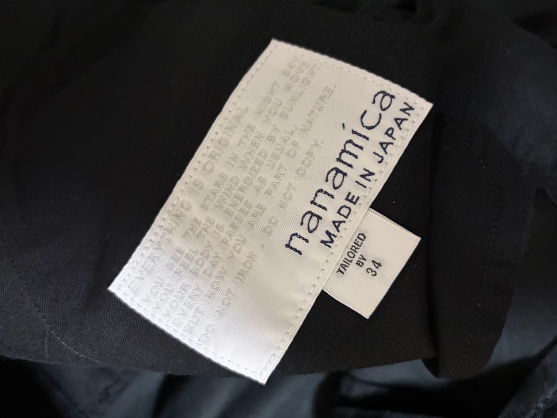 나나미카 와이드 치노 팬츠 블랙 34사이즈 상품이미지4