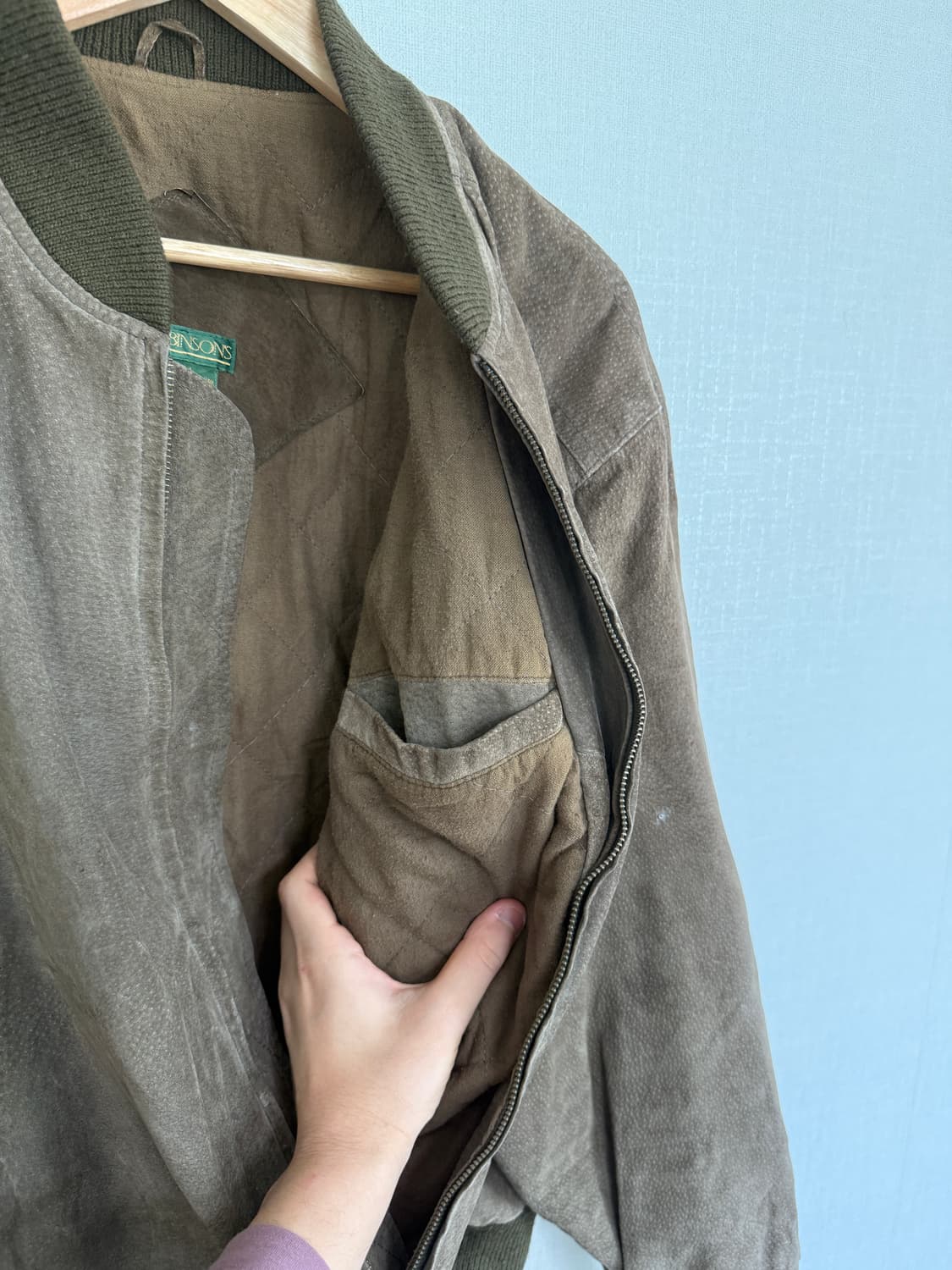 90s robinson 돈피 가죽자켓 XL 상품이미지6