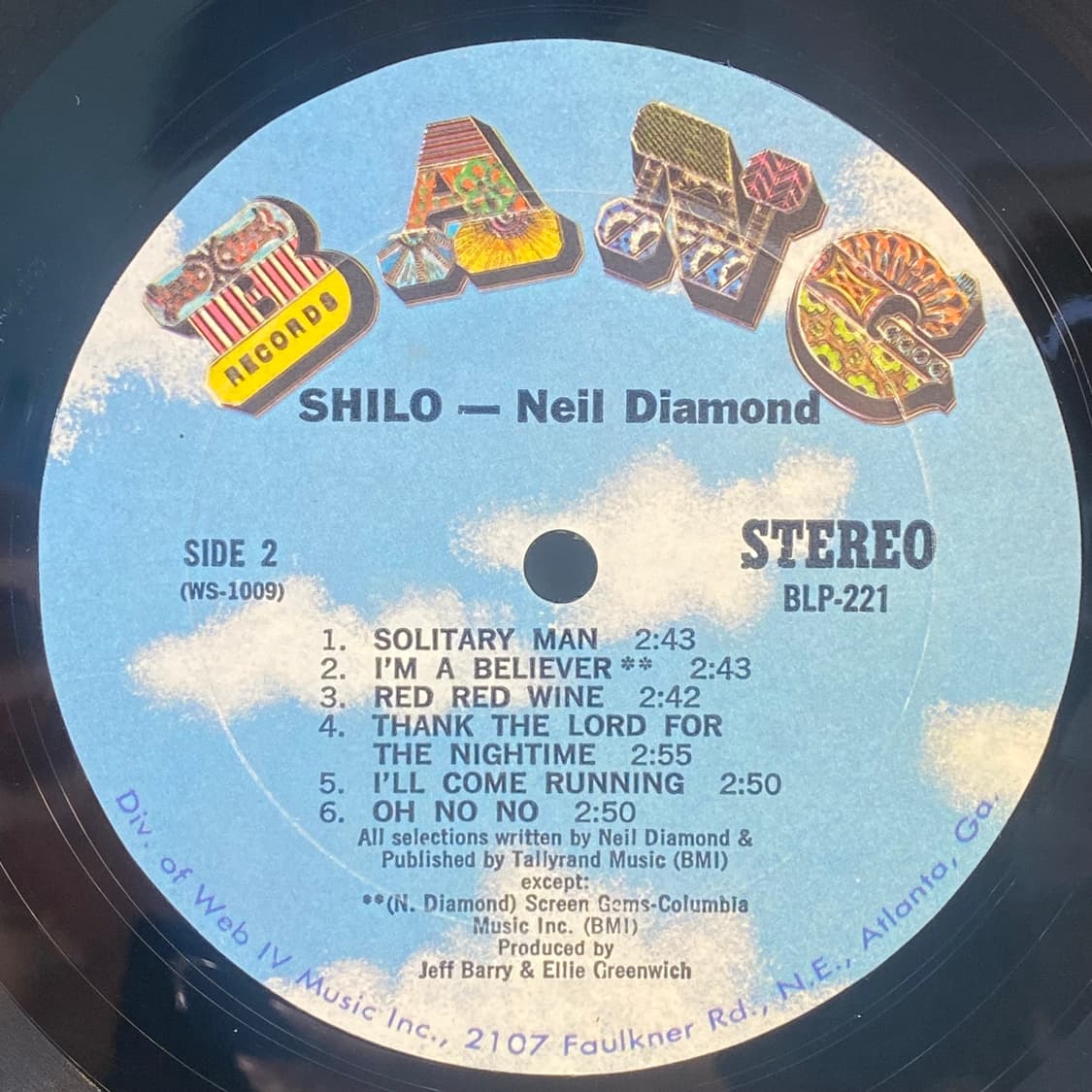 (중고LP-팝) Neil Diamond -Shilo 상품이미지5