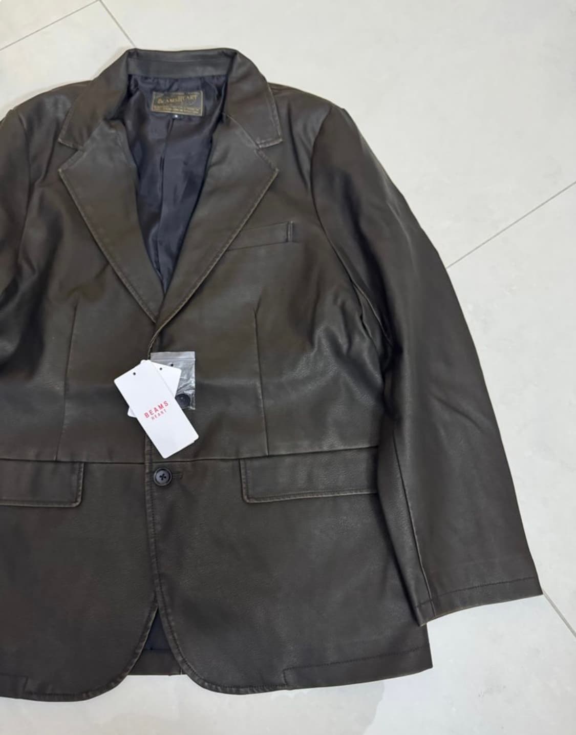 BEAMS 남성 가죽 블레이저 상품이미지2