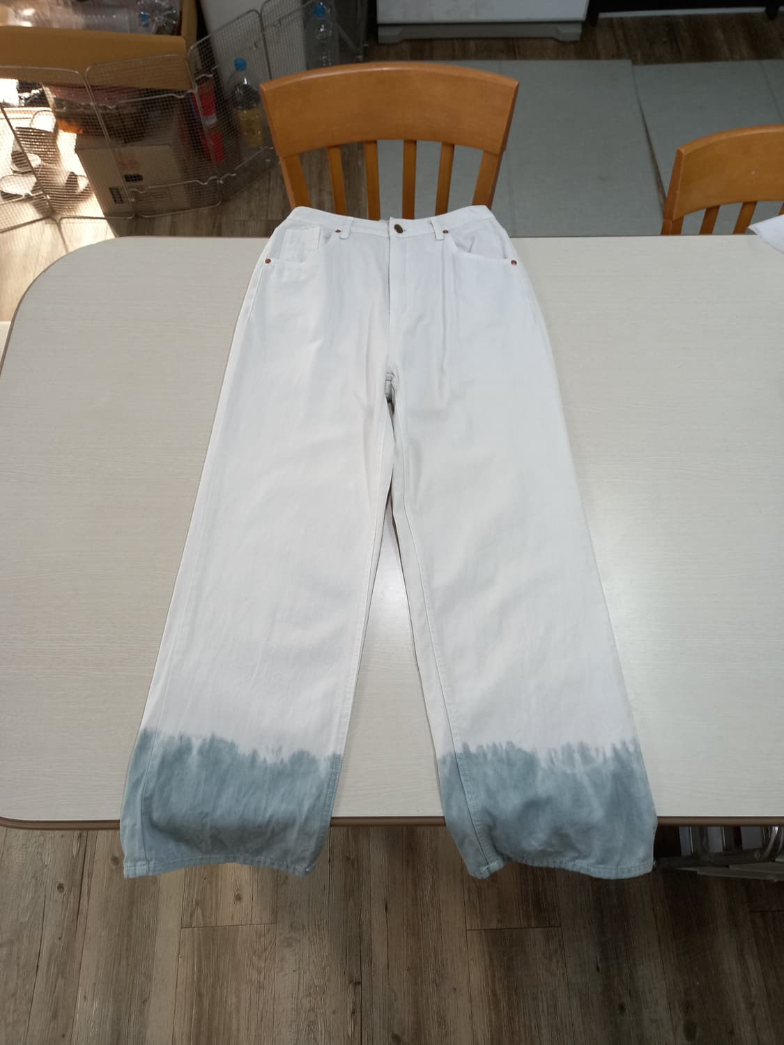 27-28 OOTJ 봄여름용 하이웨이스트 상하스판 와이드진 27-615 상품이미지1