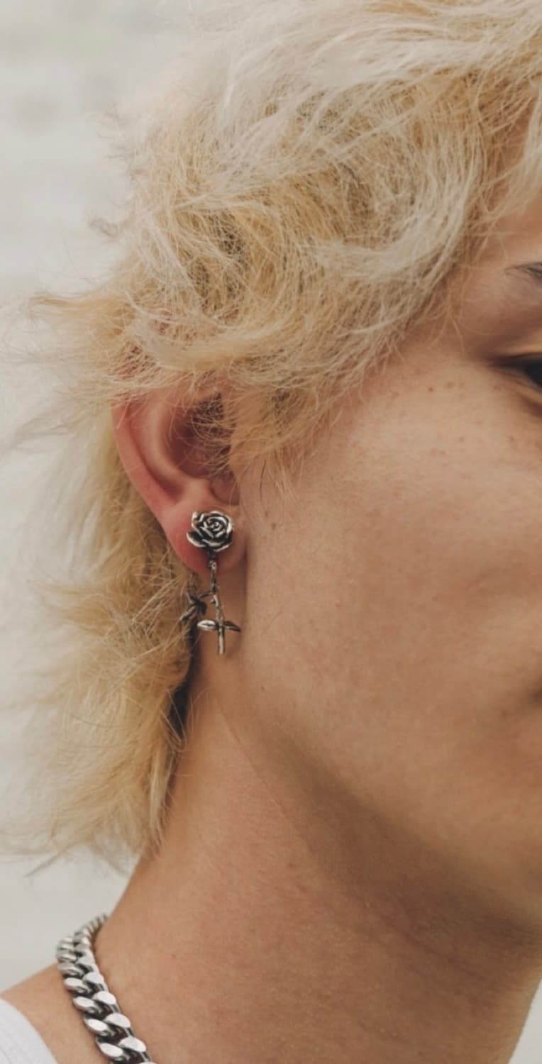 앙팡리쉬데프리메 로즈 이어링 새상품 상품이미지3