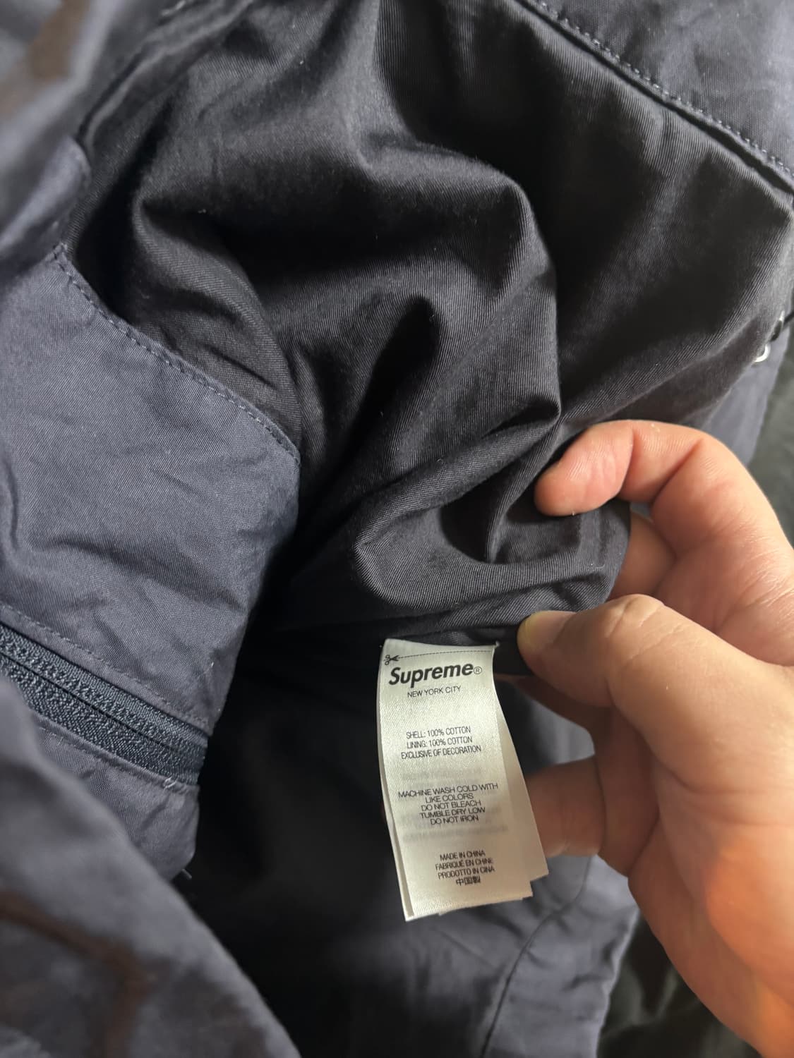 [m] 슈프림 하이덴시티 코튼 필드자켓 네이비 23fw 상품이미지7