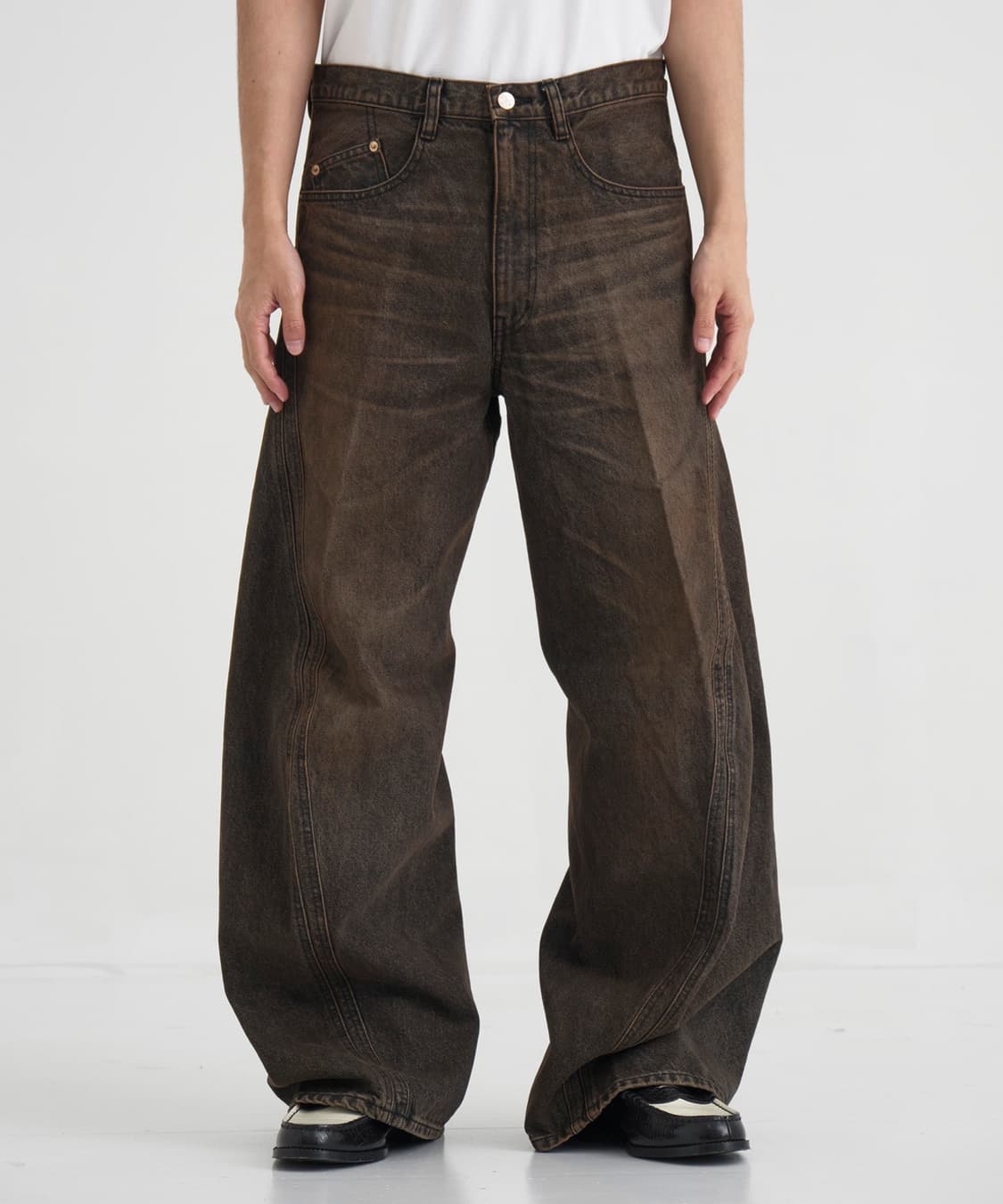 네버포겟 3D 트위스티드 와이드 데님 상품이미지7