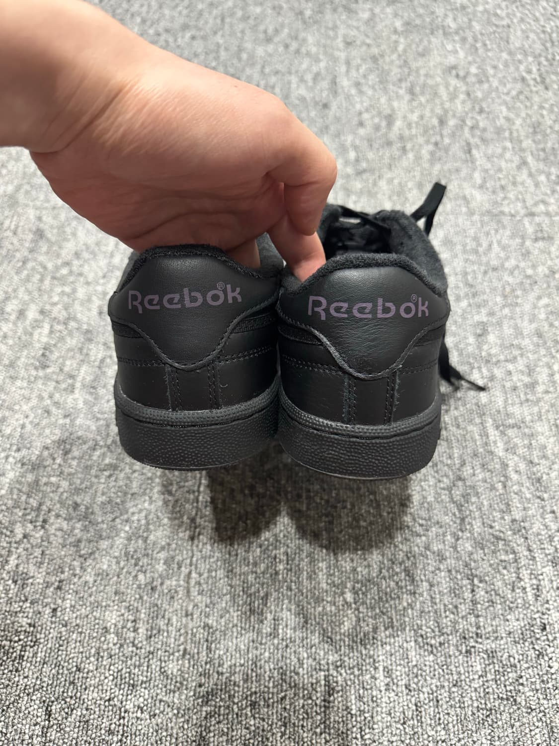 1회착용) 리복 클럽c 85 트리플 블랙 280 상품이미지4