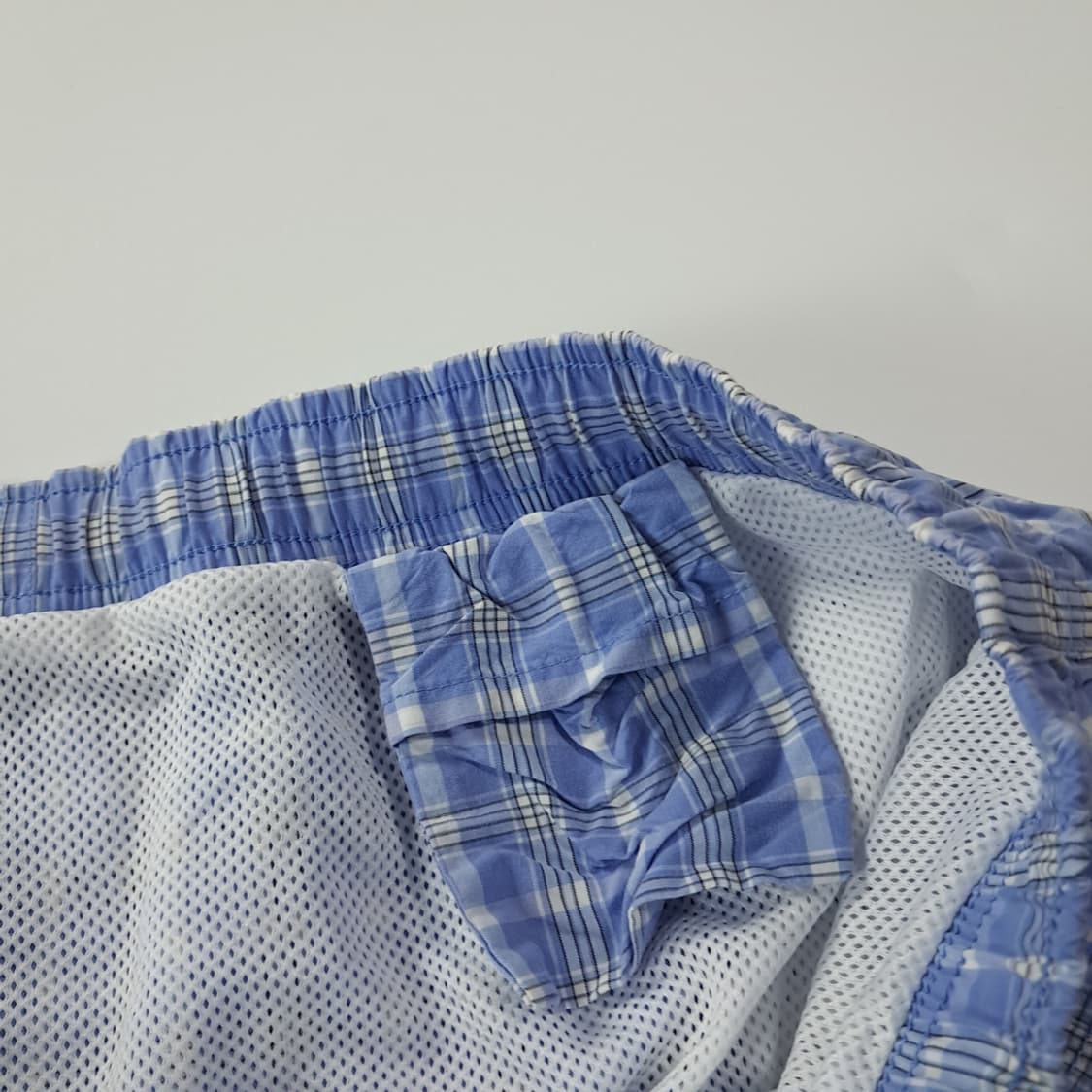 CK915 XL 폴로 90s 대만판 스카이블루 체크 스윔팬츠 반바지 상품이미지6