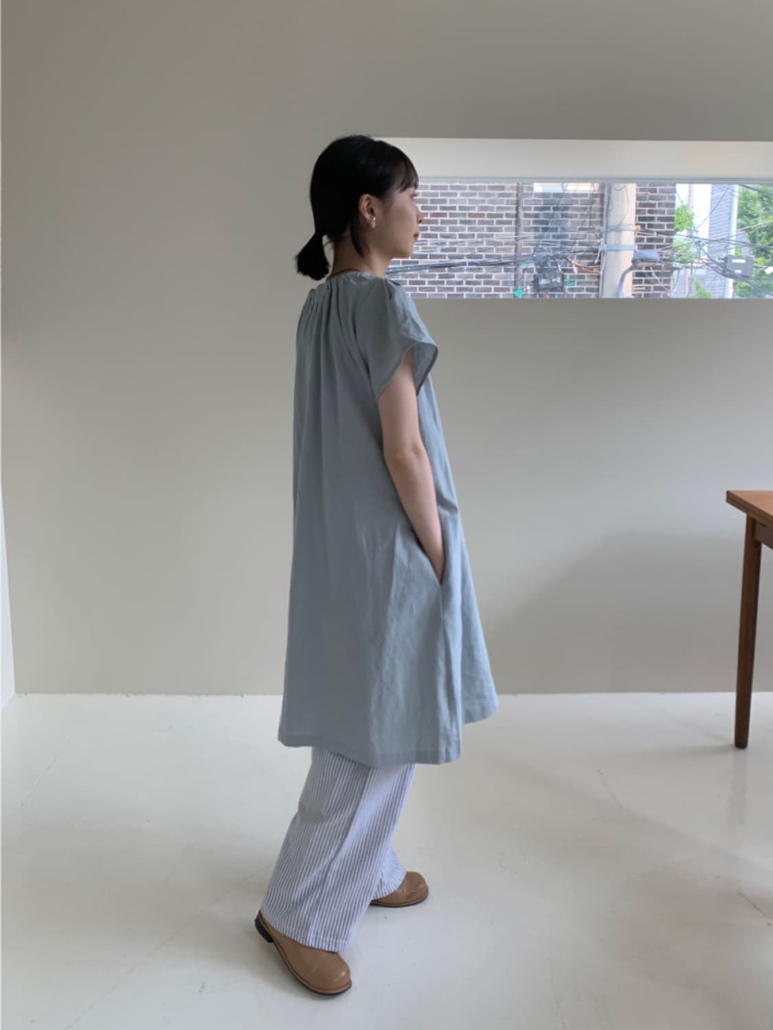 울림 린넨 셔츠 원피스 상품이미지9