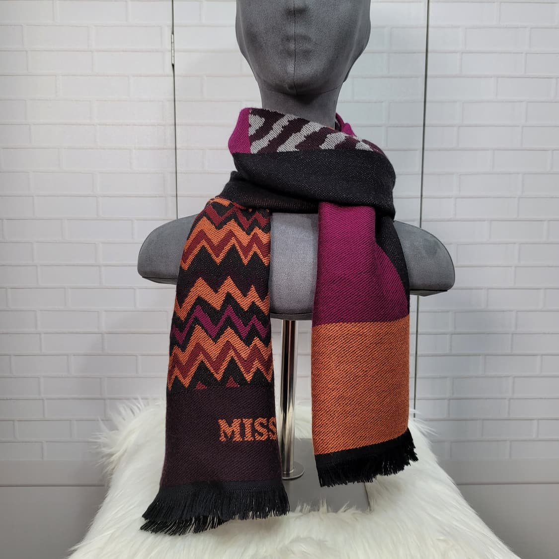 미쏘니 100%라나울 머플러 목도리 스카프 남여공용 상품이미지5
