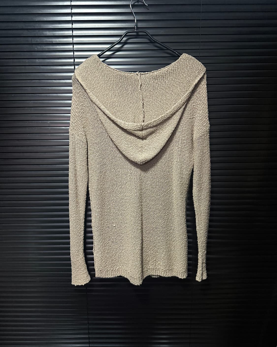 홀리스터 후드 긴팔 니트 스웨터 그물 시스루 베이지 에스닉 웨스턴 루즈핏 상품이미지4