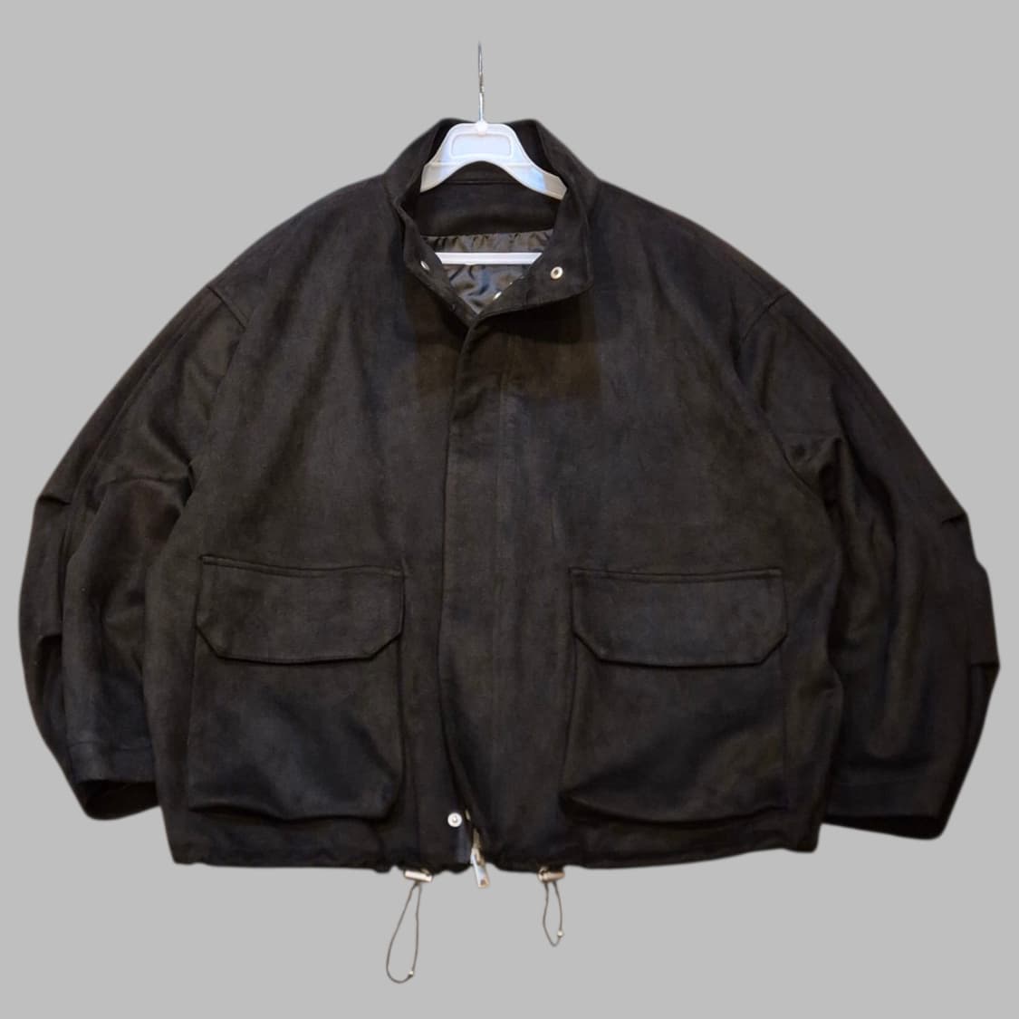 M 차이나카라 블랙 오버핏 스웨이드자켓 상품이미지1