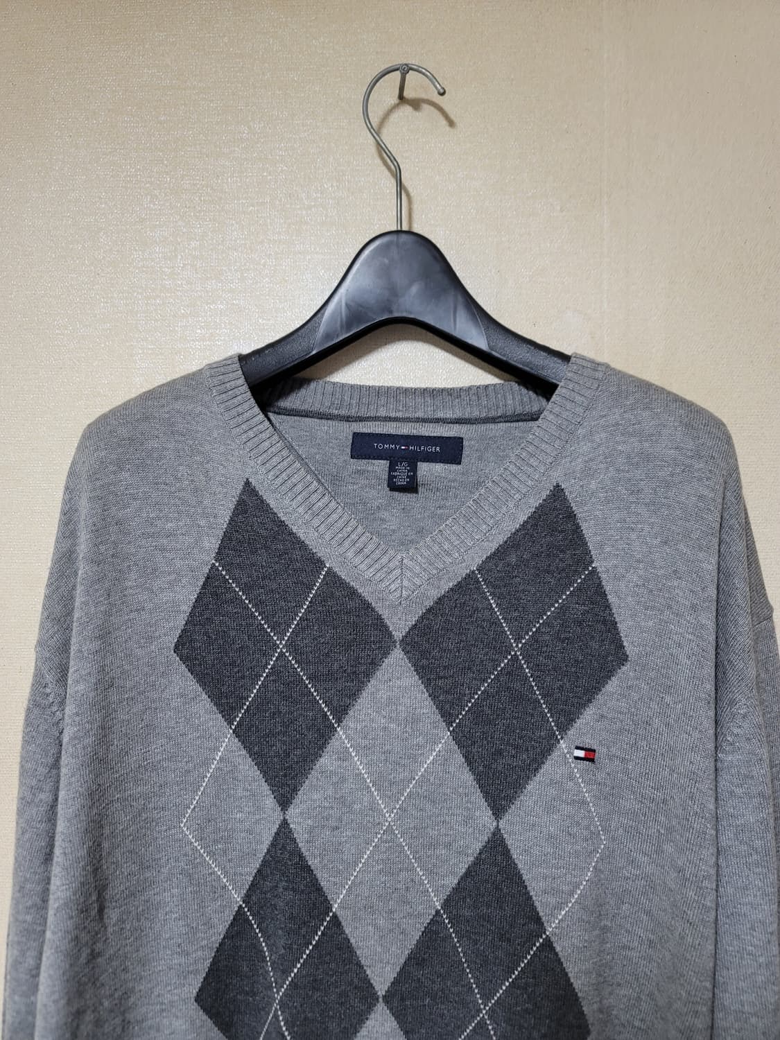 타미힐피거 브이넥 코튼니트 상품이미지2