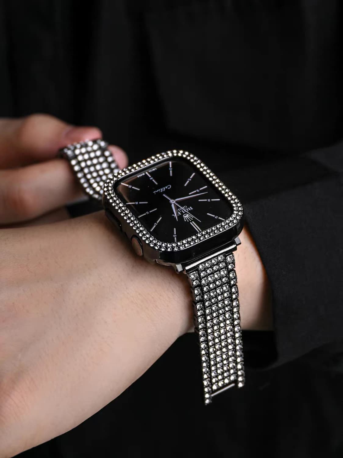 Oceanora 럭셔리 풀 다이아몬드 애플워치 밴드 상품이미지3