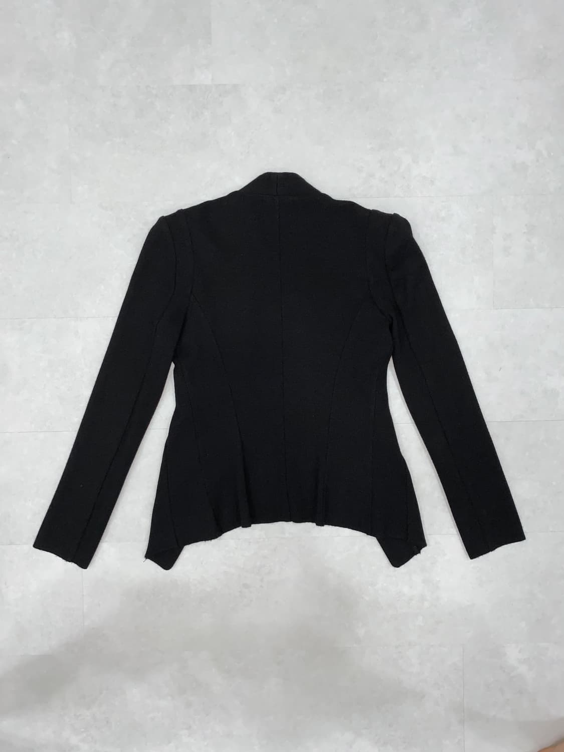 Shawl Collar Open Knit Jacket 상품이미지2