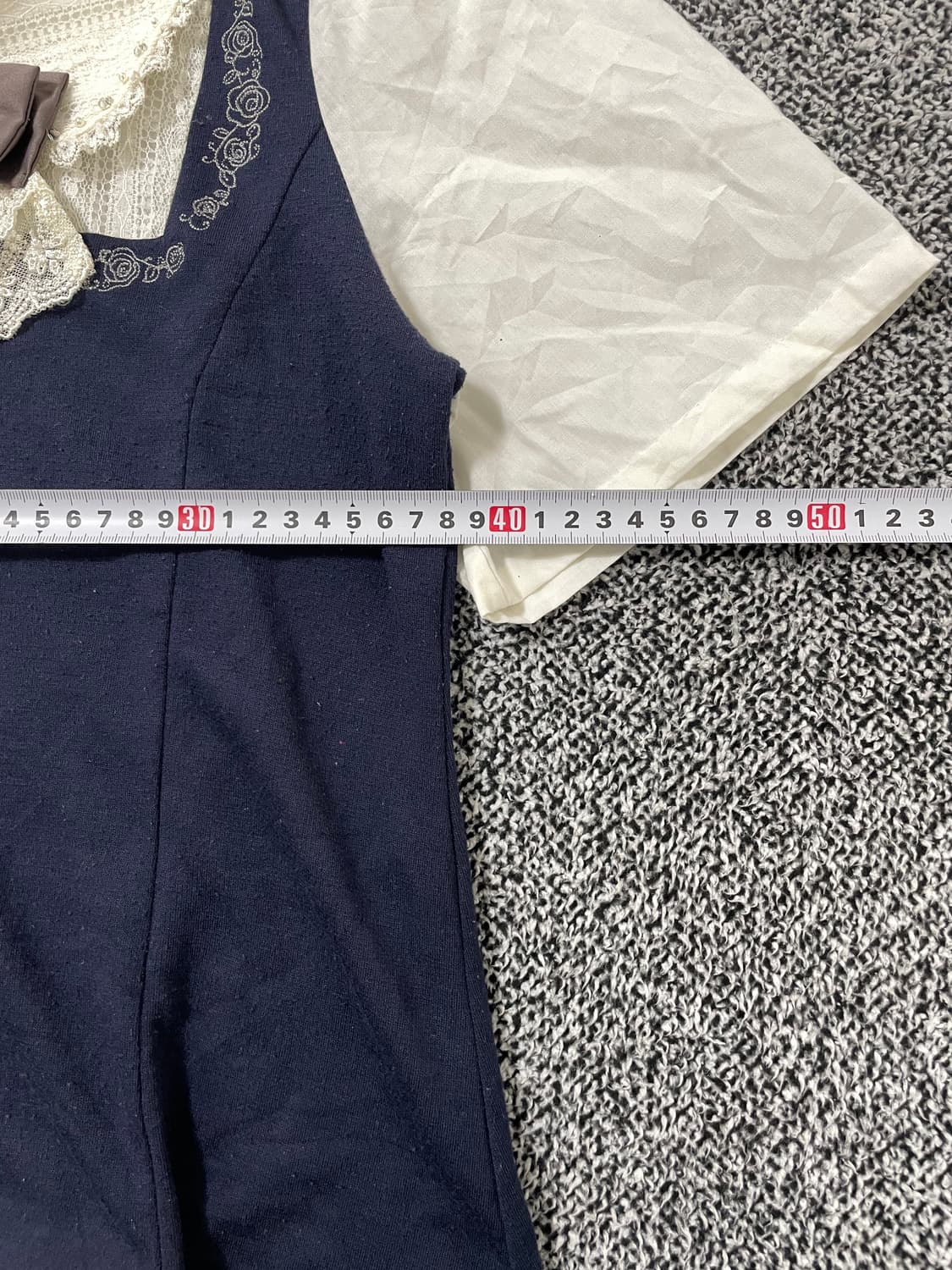 vinteちきゅ. axes femme 리본 반팔블라우스 공겜여주 로리타 상품이미지6