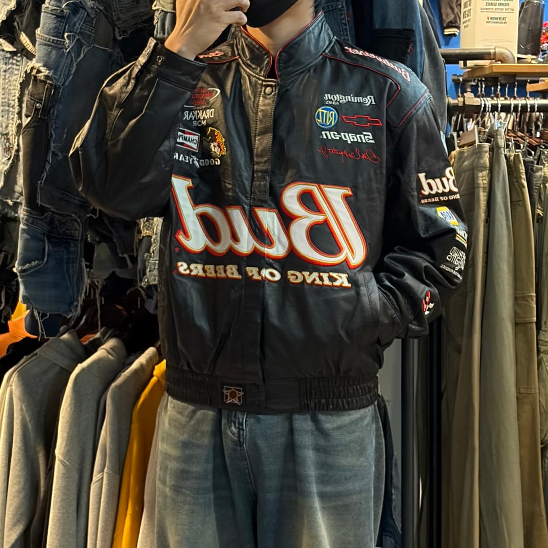 [No.9] JH Design 버드 와이저 레더 레이싱자켓 상품이미지4