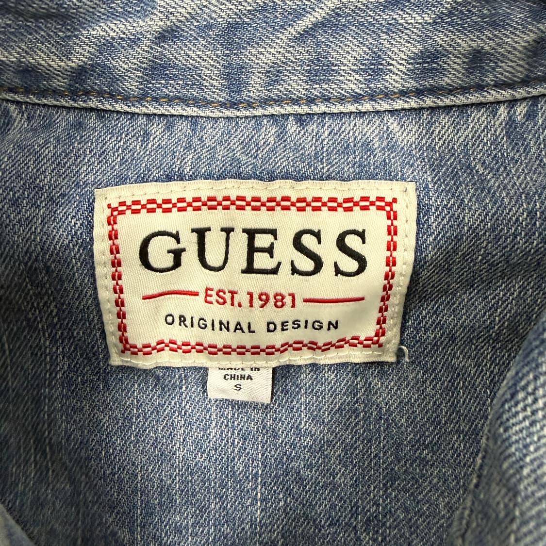 (S)게스 GUESS 투포켓 오버핏 데님셔츠 상품이미지3