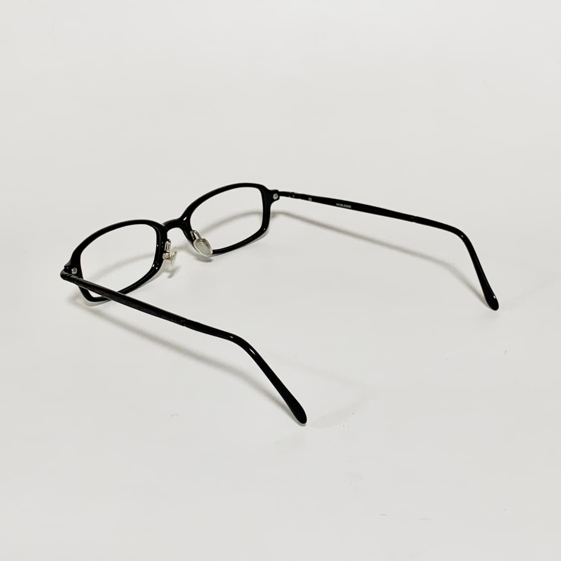 922 데드스탁 빈티지안경 블랙 브라운 스트라이프 오벌 사각 프레임 픽키 상품이미지5