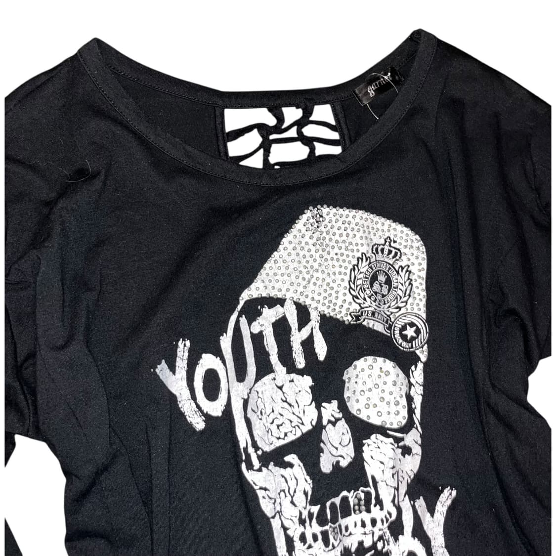 garnet 가넷 해골스터드 백그런지 가오리핏 긴팔티 갸루y2k펑크 상품이미지2