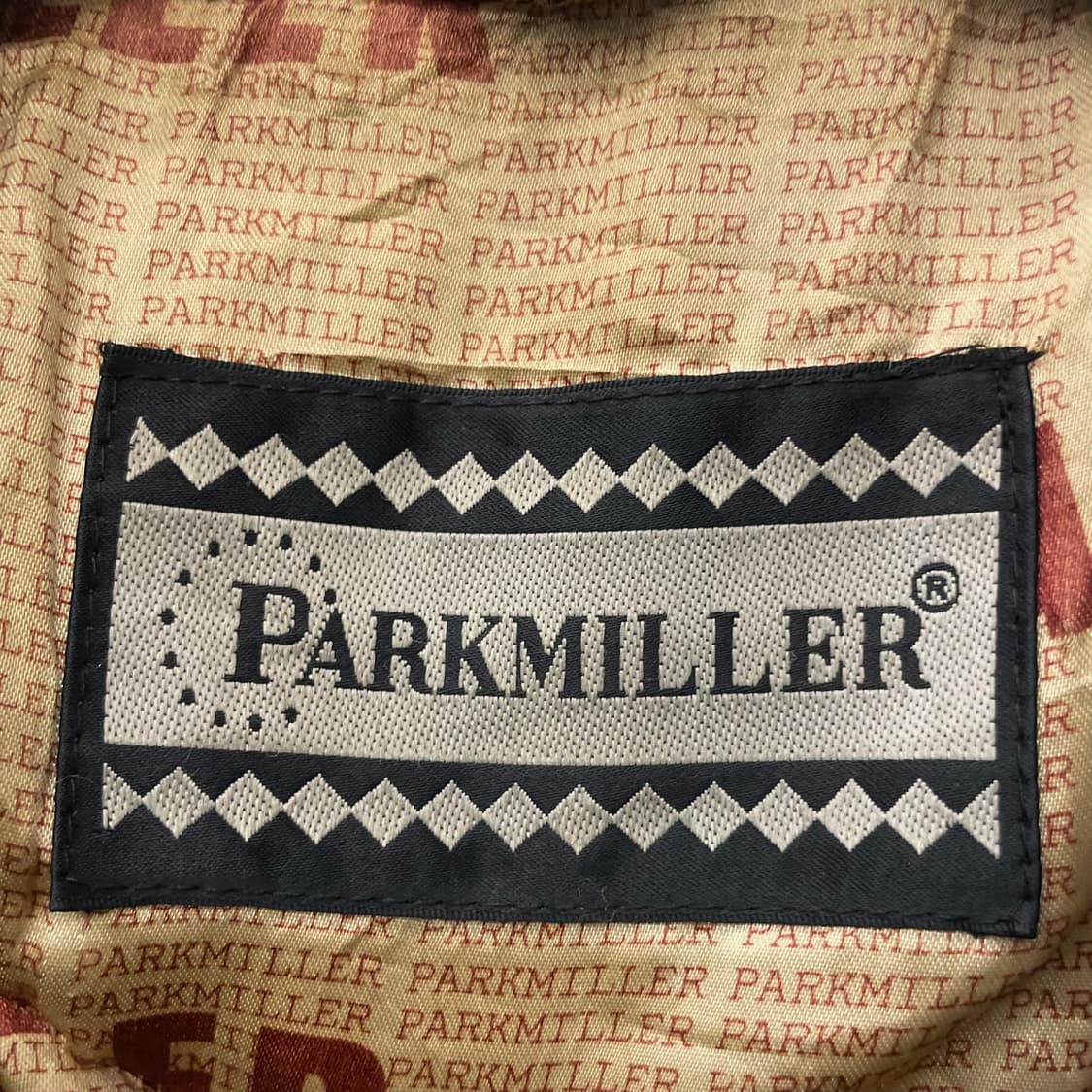 90s 파크 밀러 빅 자수 패치 레더 암 바시티 자켓 상품이미지6