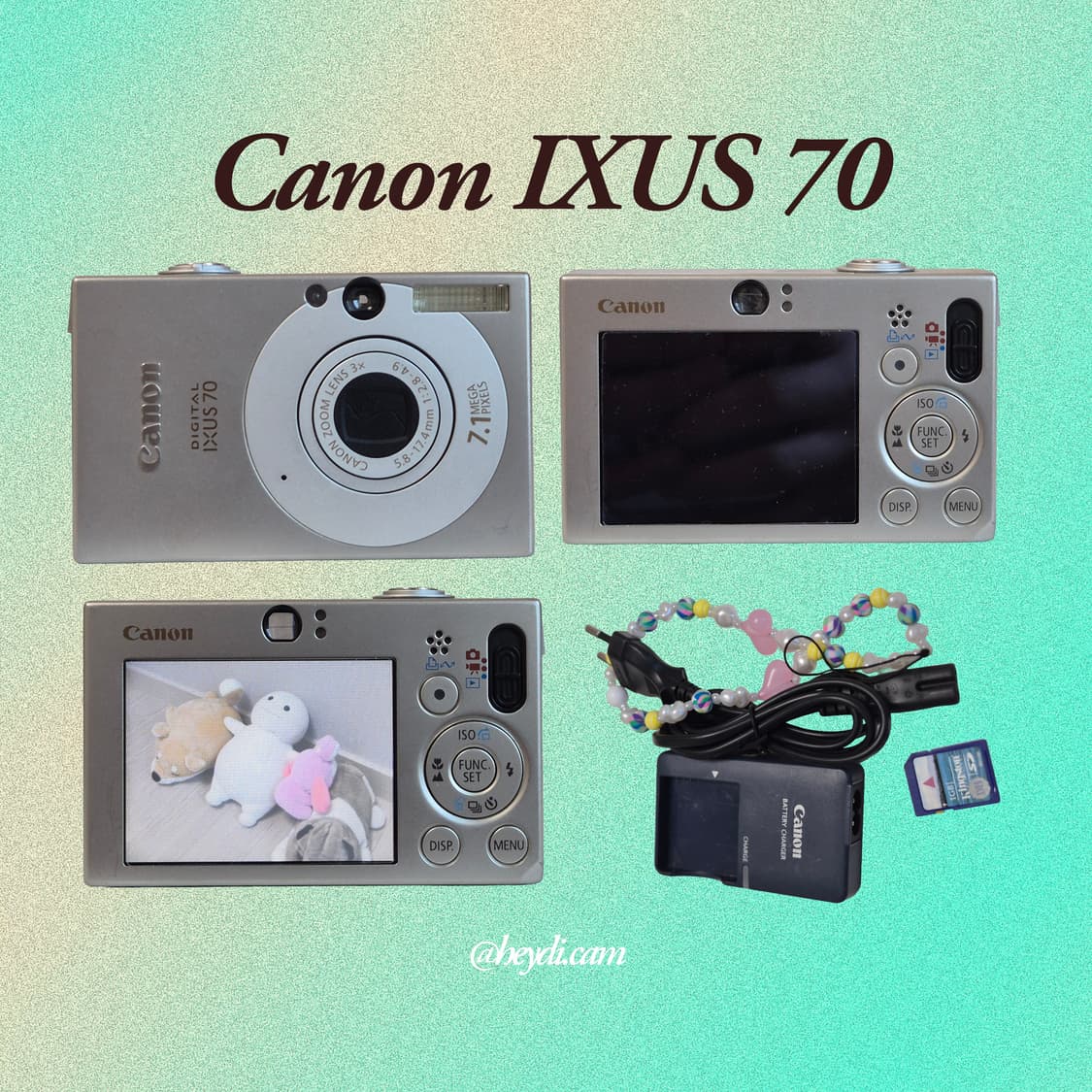 미품급) (강민경 아이브 리즈 은채) 캐논 ixus70실버 (SD1000 상품이미지3