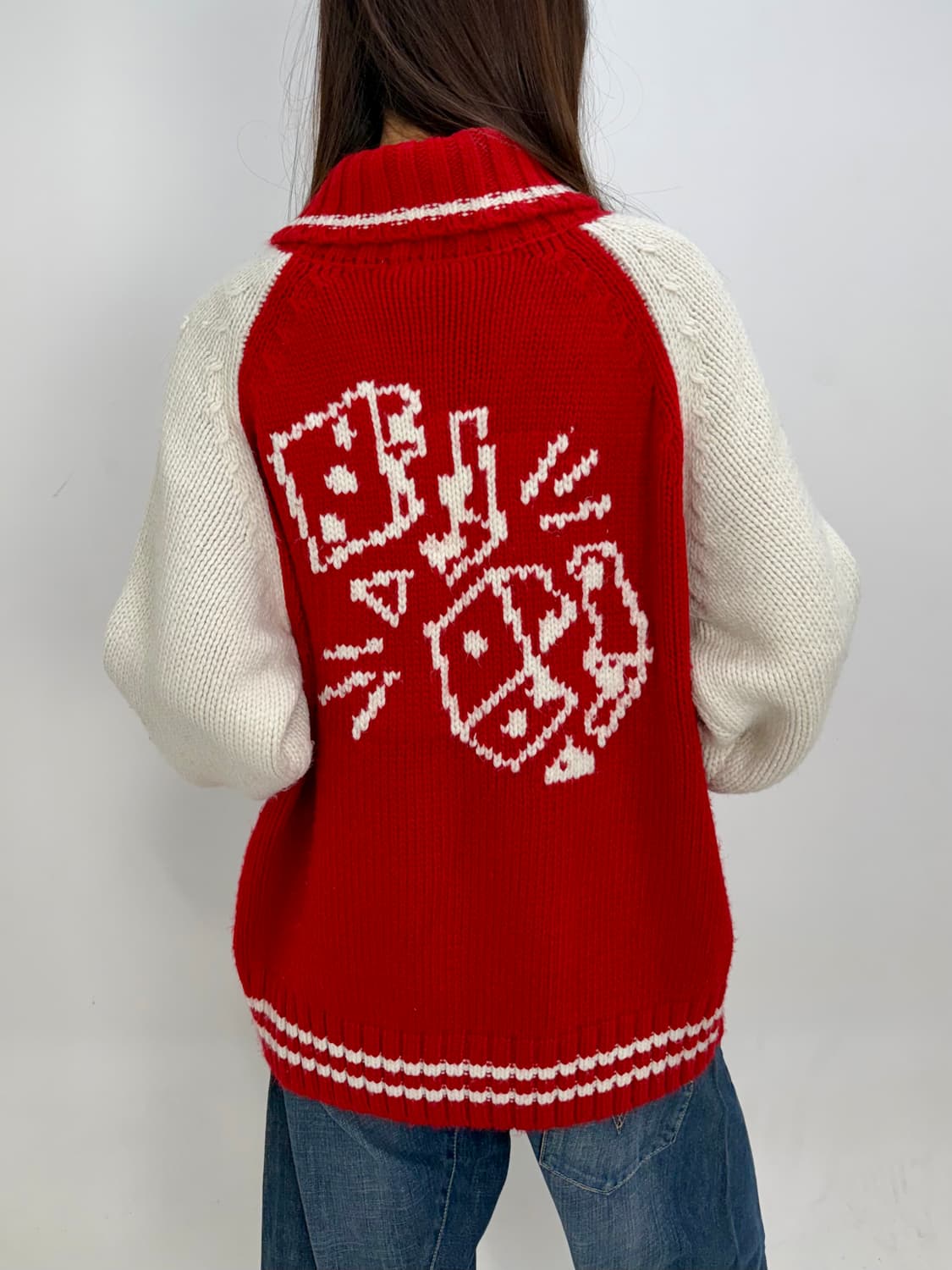 빈티지 니트 집업 상품이미지3