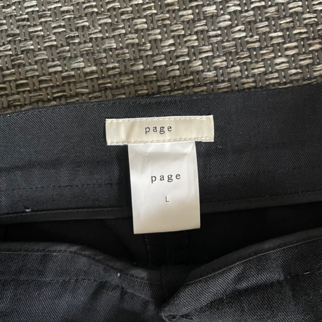 (29) 페이지 블랙 사이드포켓 코튼 팬츠 L 상품이미지4