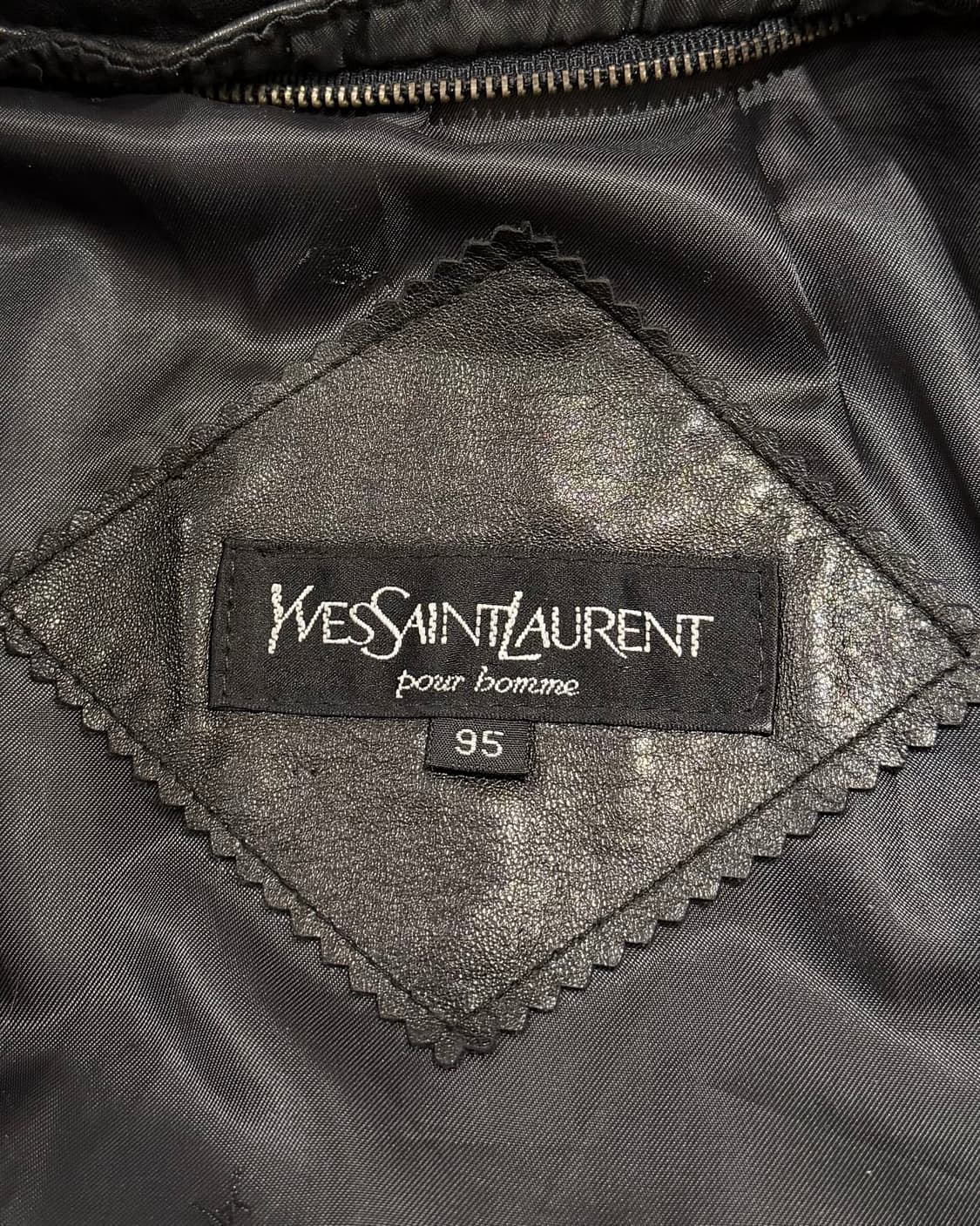 입생로랑 뿌르 옴므 블랙 램스킨 레더 자켓 상품이미지7