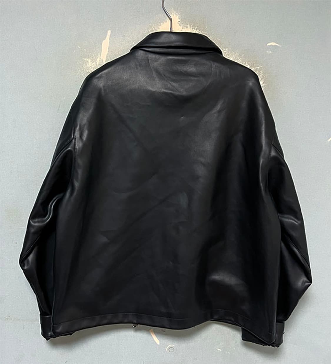 라퍼지스토어 버핑레더 남자 오버자켓 춘추복 블랙 블루종 M 95-100 상품이미지2