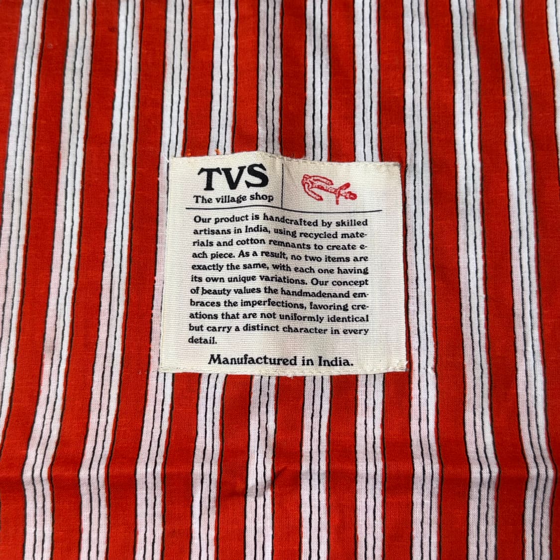 tvs 더빌리지샵 패브릭 백 레드 상품이미지5