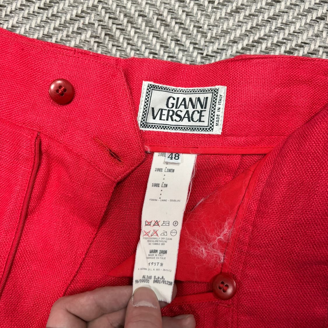 지아니 베르사체 레드 린넨 셋업 v1005 상품이미지9
