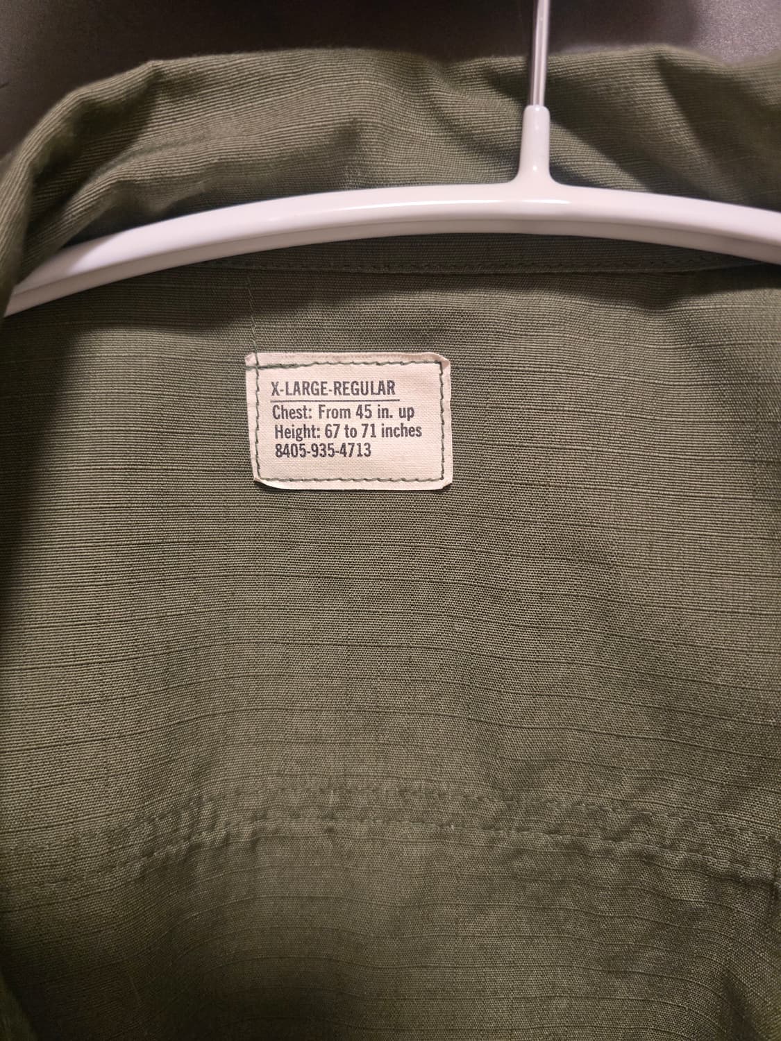 US ARMY 오리지날 퍼티그 자켓 XL-R 상품이미지3