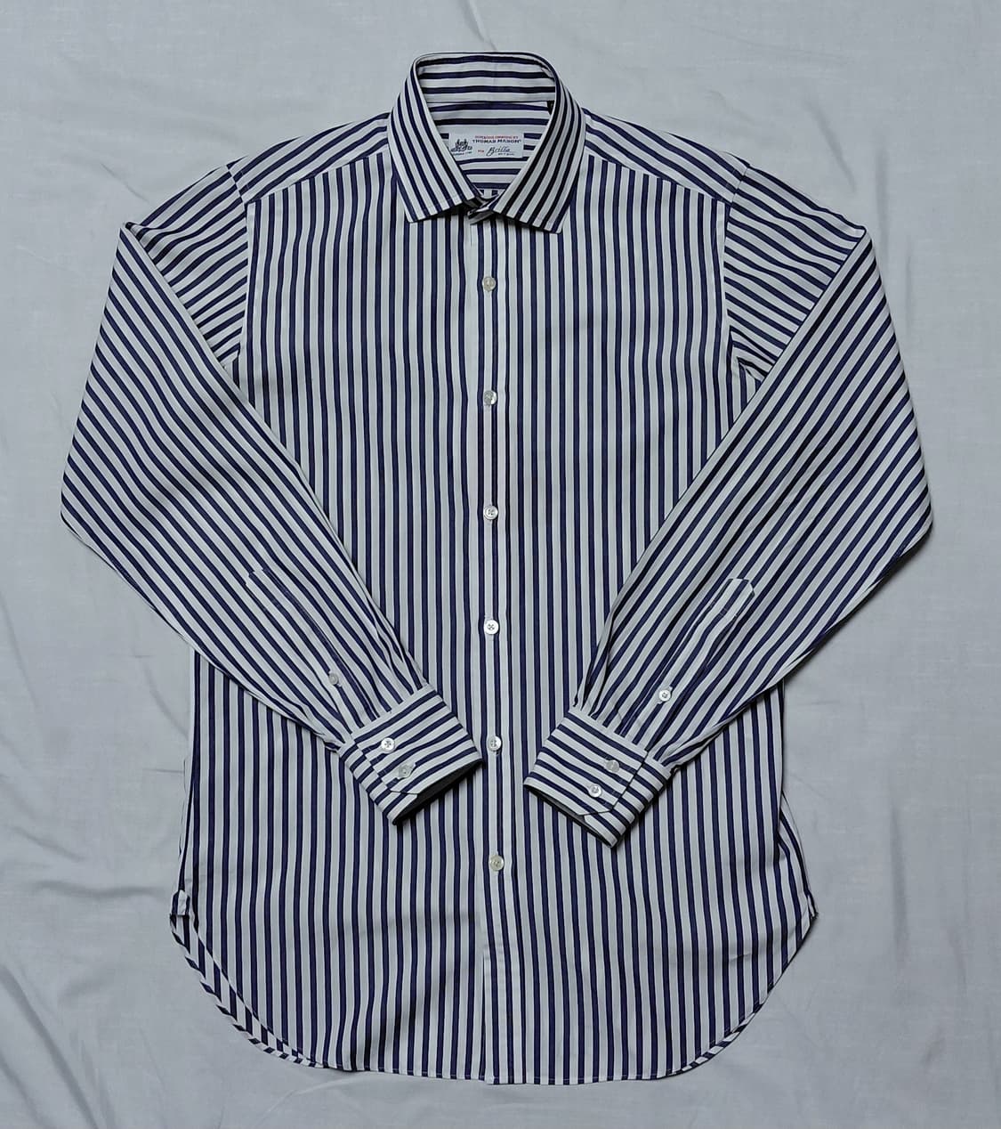 할인! 브릴라 퍼 일 구스토 x 토마스 메이슨 스트라이프 셔츠 (40) 상품이미지1