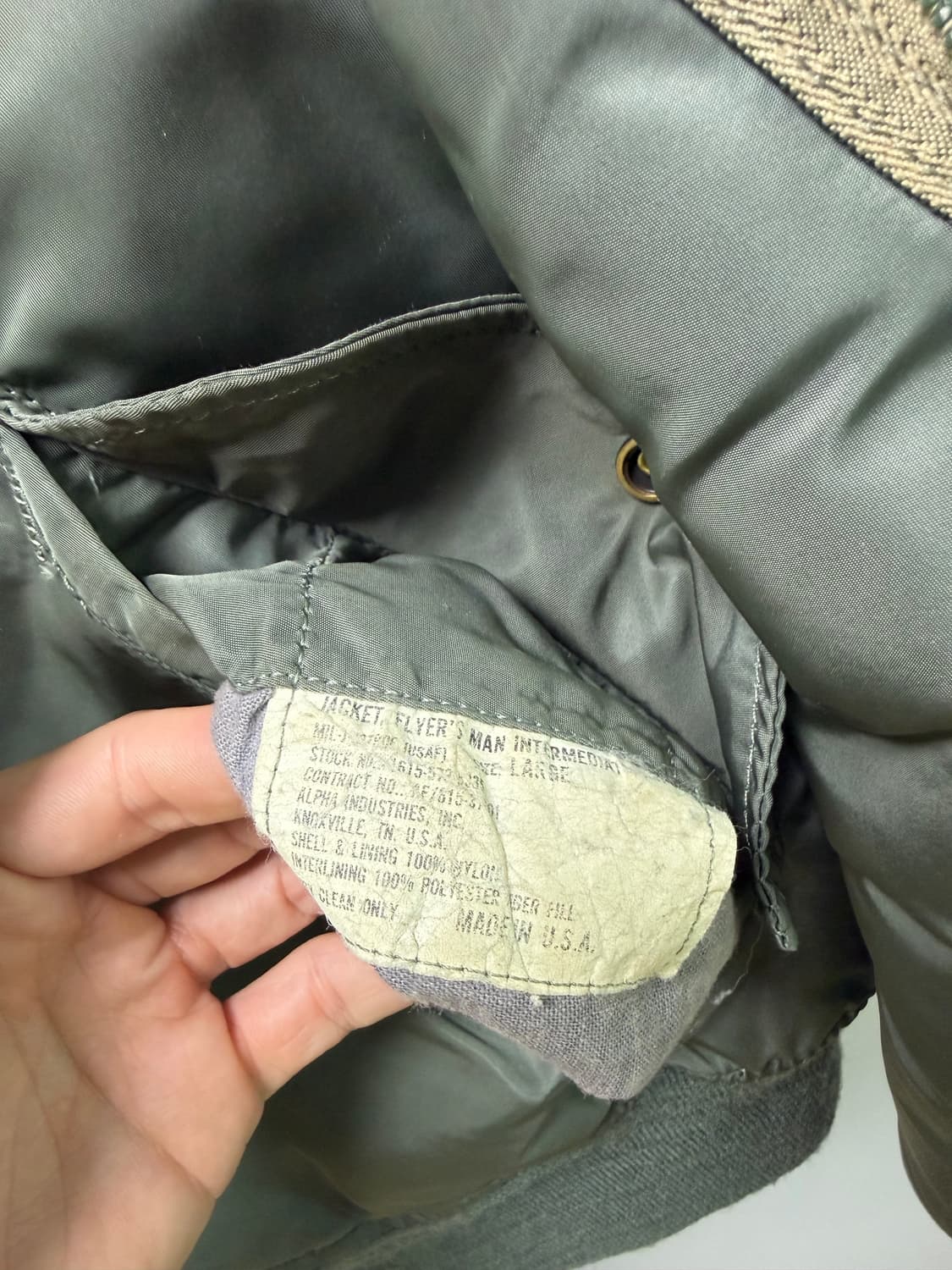 90s 알파인더스트리 ma-1 L사이즈 상품이미지6