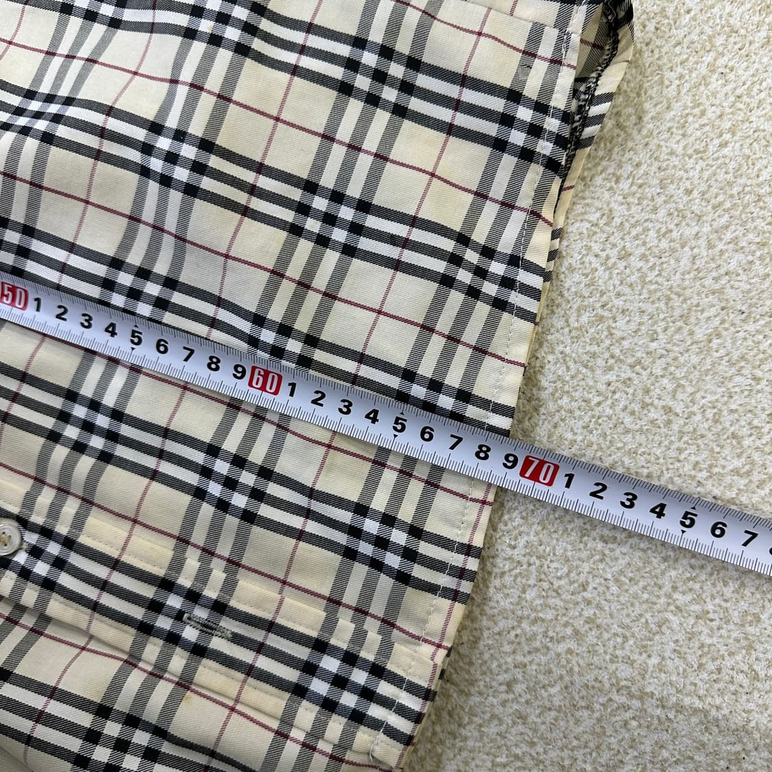 L 고급 체크 긴팔셔츠 (단추1개x)  0317D 상품이미지5